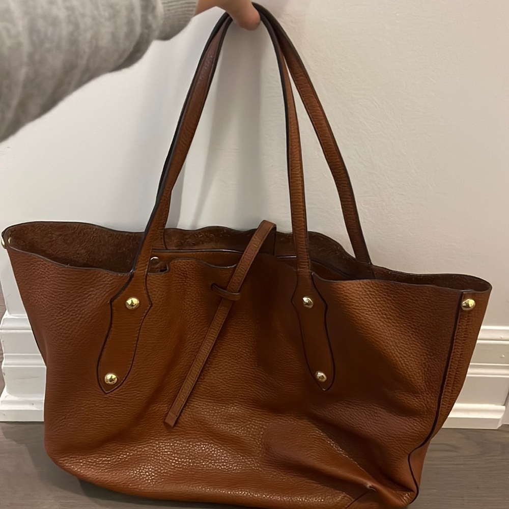 Annabel Ingall small Isabella tote in Caramel